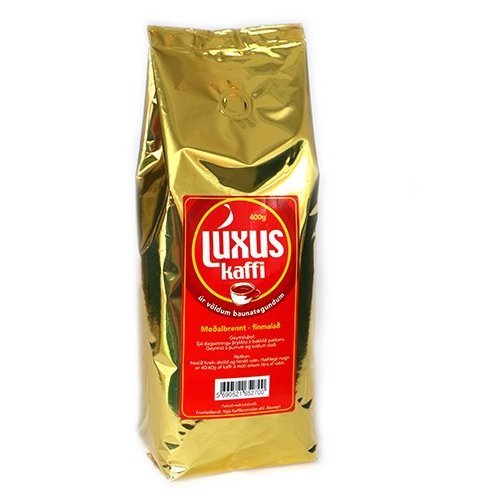 Luxus kaffi 400gr
Vörunúmer: KBR-12610 
Meðalbrennt og fínmalað úr sérvöldum baunategundum frá helstu kaffihéruðum heims